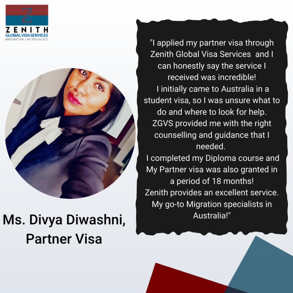 Zenith Global visa services Divya Diwashini